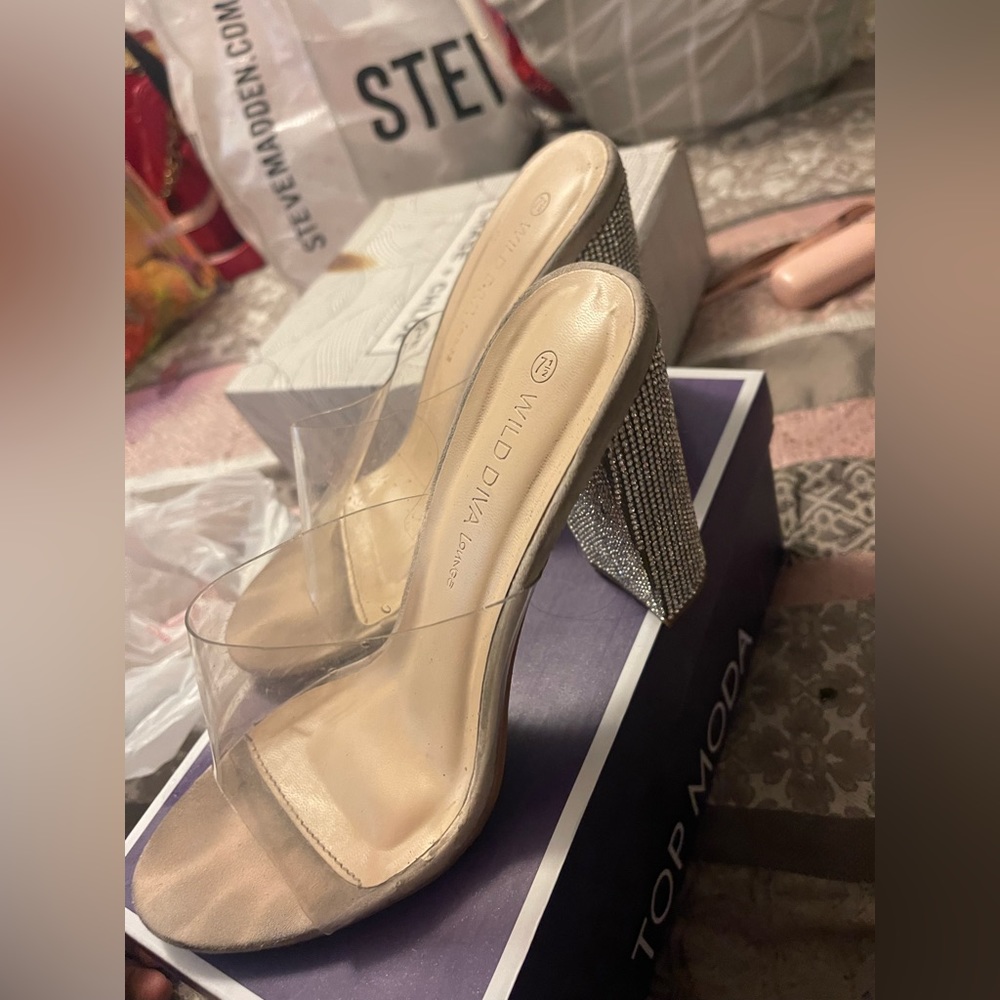 Rhinestone heel